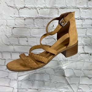 Franco Sarto camel suede strappy sandals sz 11
